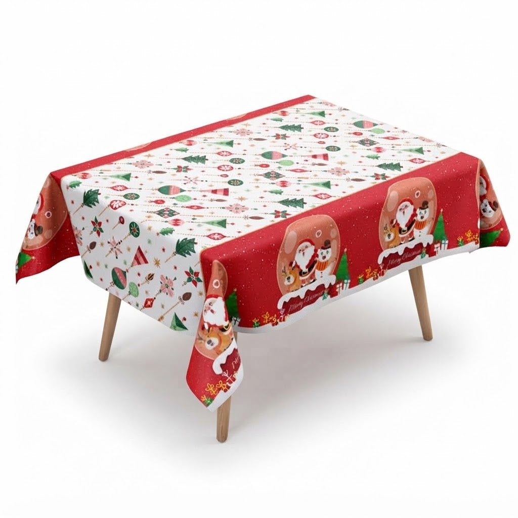 Christmas Waterproof Tablecloth For  Home & Living Decor