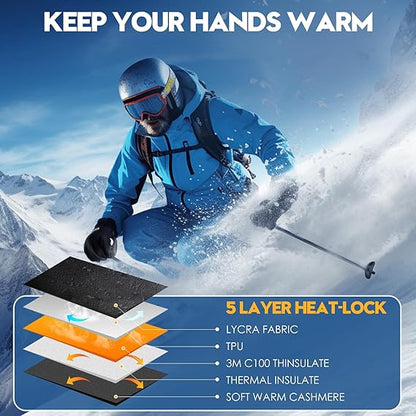 🔥Last Day-Buy 1 Get 1 Free!🎁Windproof Winter Gloves Touchscreen Gloves Thermal Warm Gloves for Men and Women