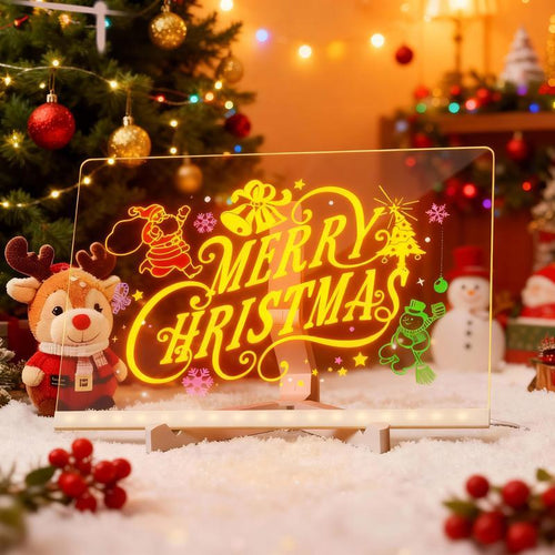 🔥50% OFF!🔥Led Drawing Board For Kids-Acrylic Dry Erase Light-Up Board with Stand Markers Wipes Spray Bottle