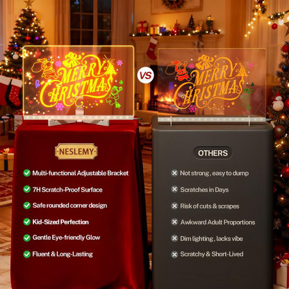 🔥50% OFF!🔥Led Drawing Board For Kids-Acrylic Dry Erase Light-Up Board with Stand Markers Wipes Spray Bottle